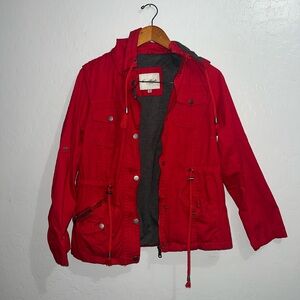 Snobbish Collection Red hooded jacket size Medium